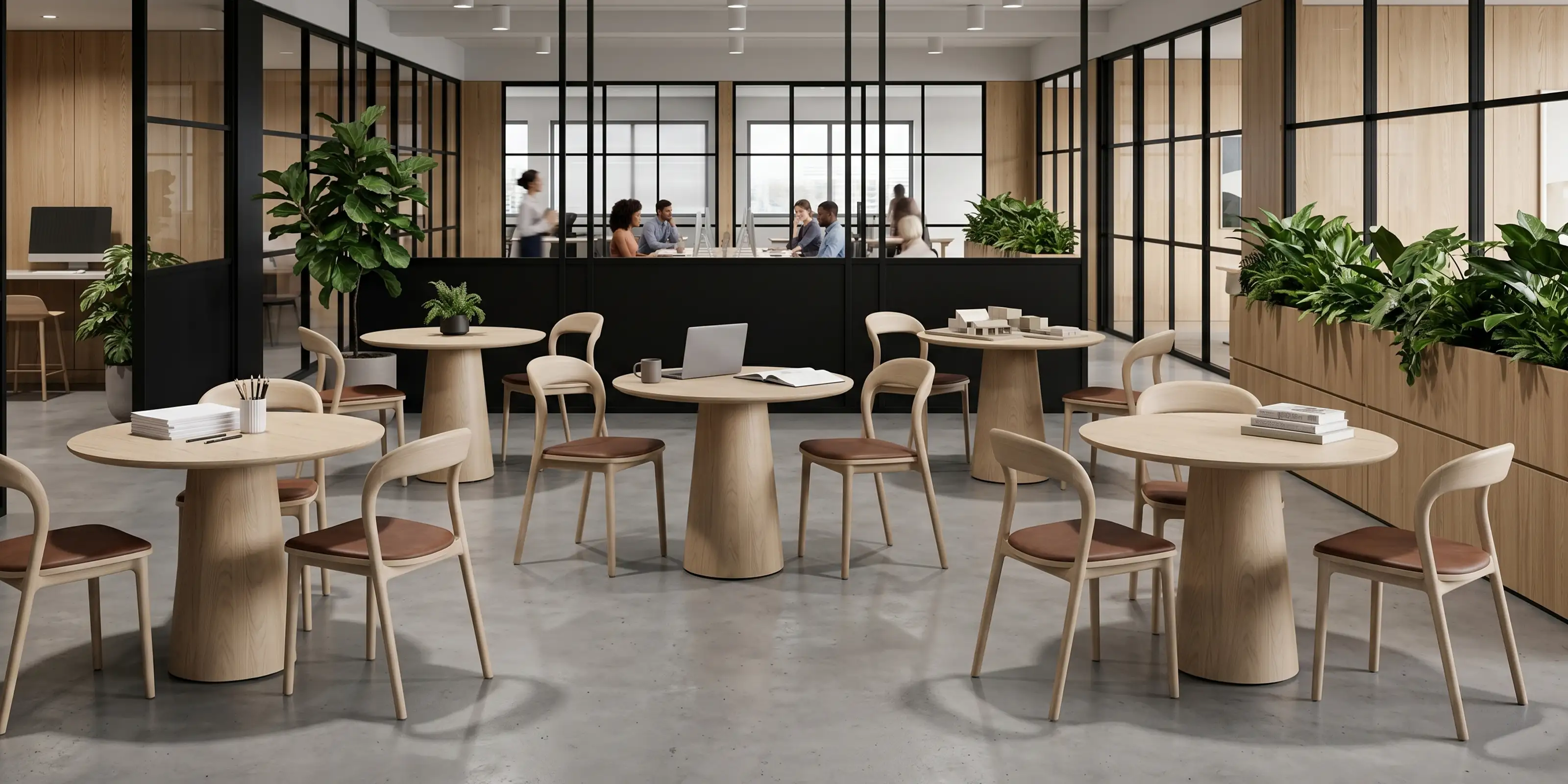 Upholstered Mia chair in office setting