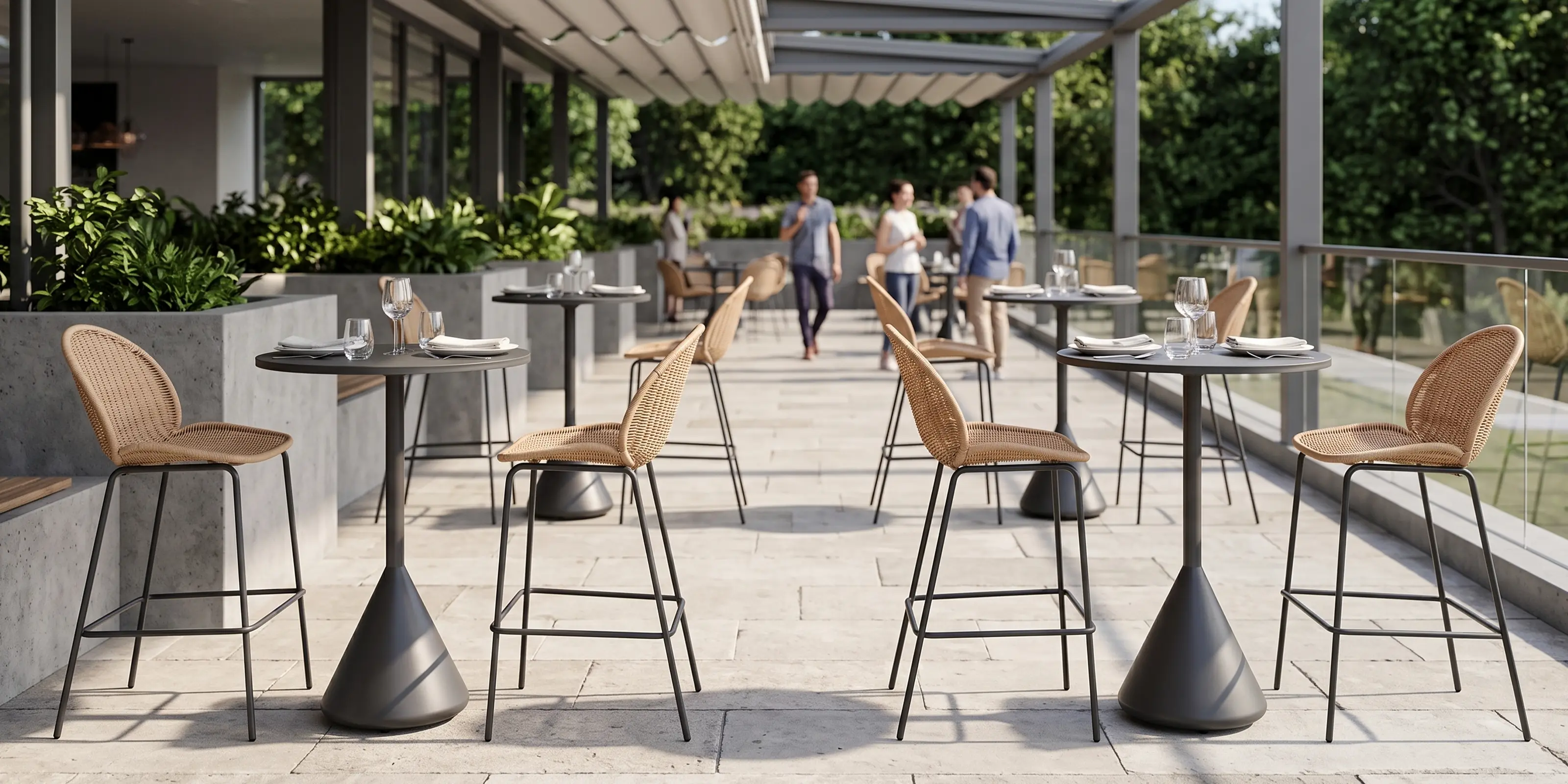 Sombra Rattan Outdoor Bar Stool