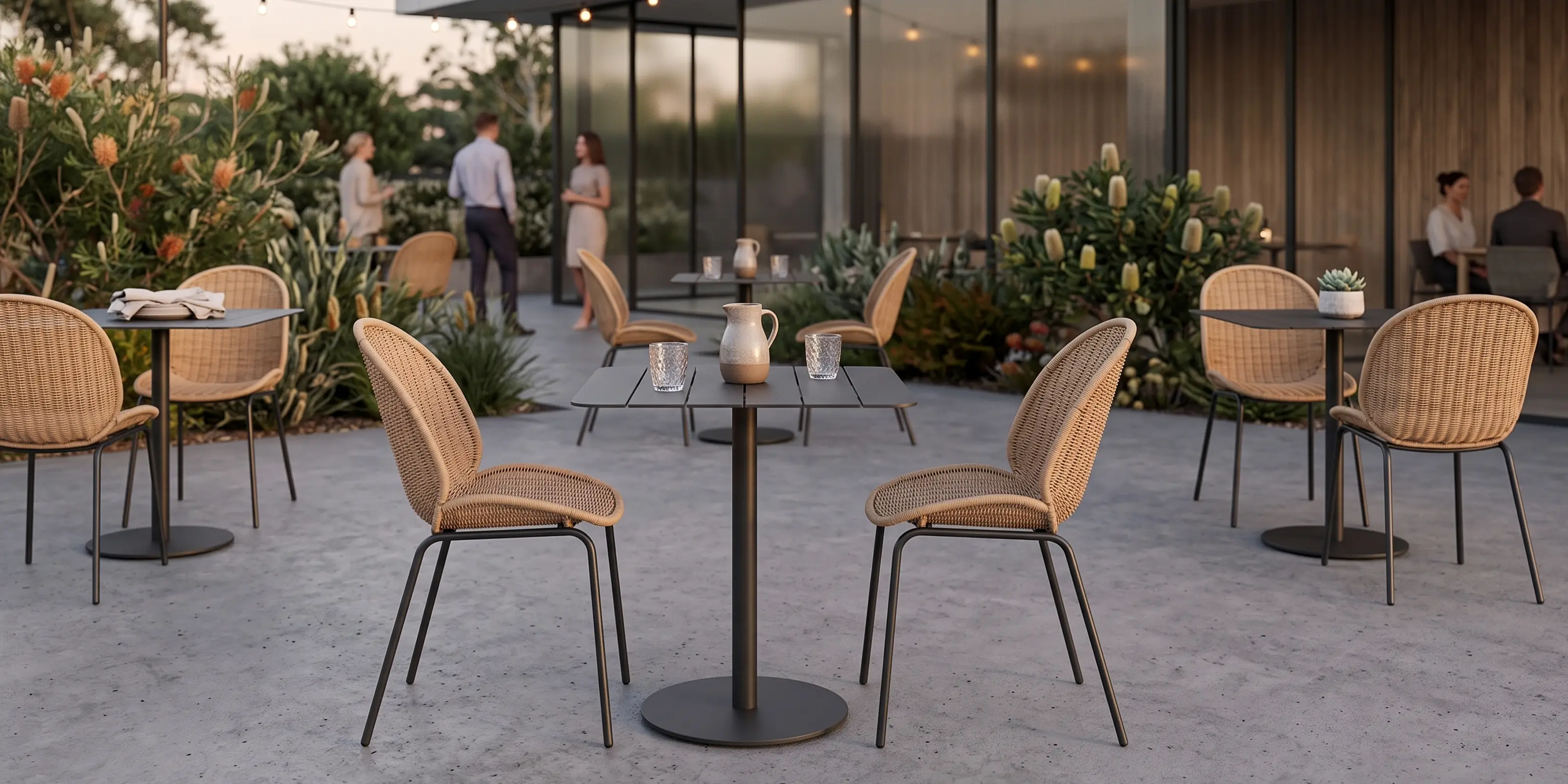 Roku Outdoor Charcoal Cafe Table