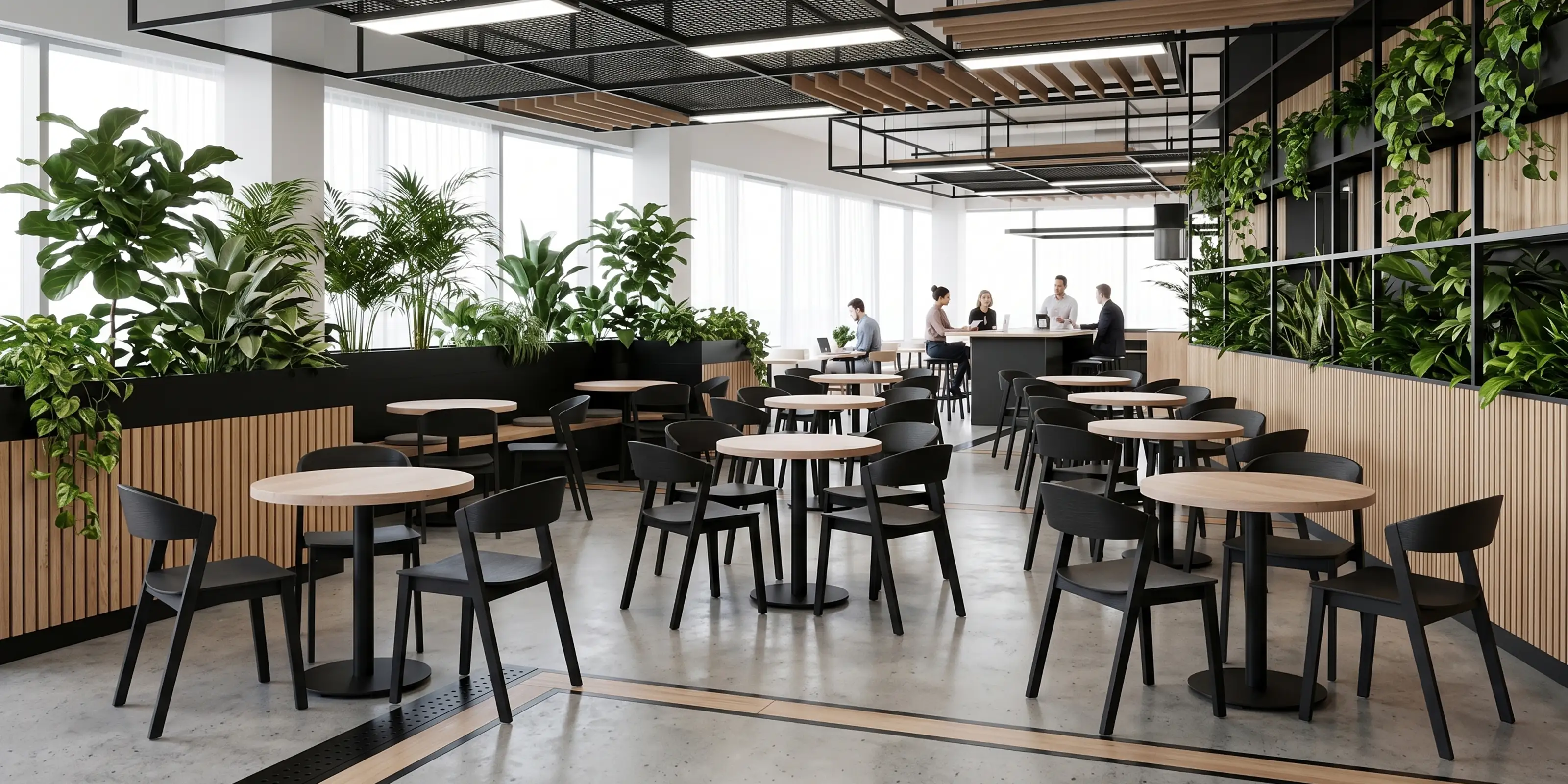 Black Modern Dining Chair in Workplace