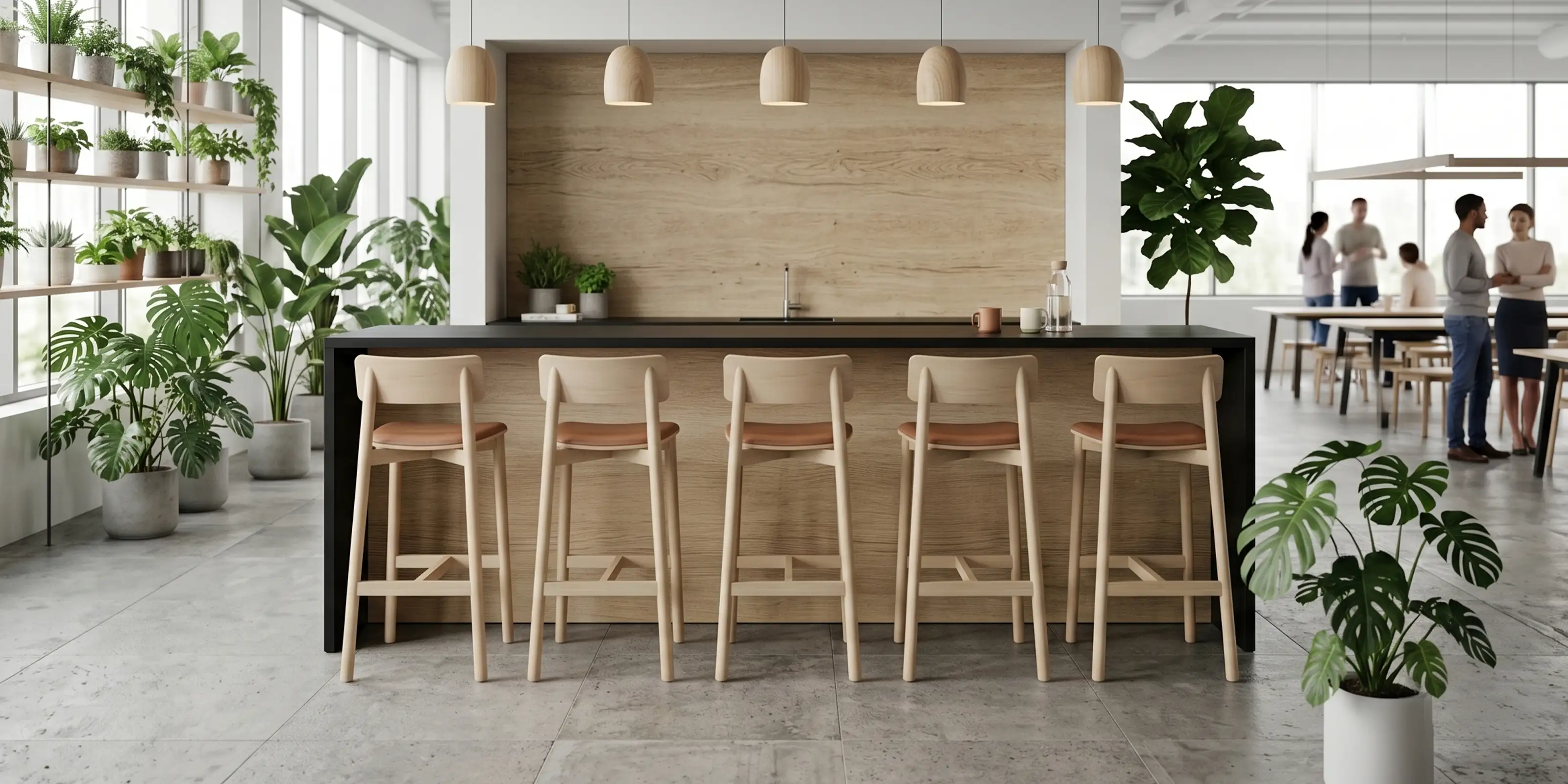 Andi Bar Stool Custom Upholstered Seat