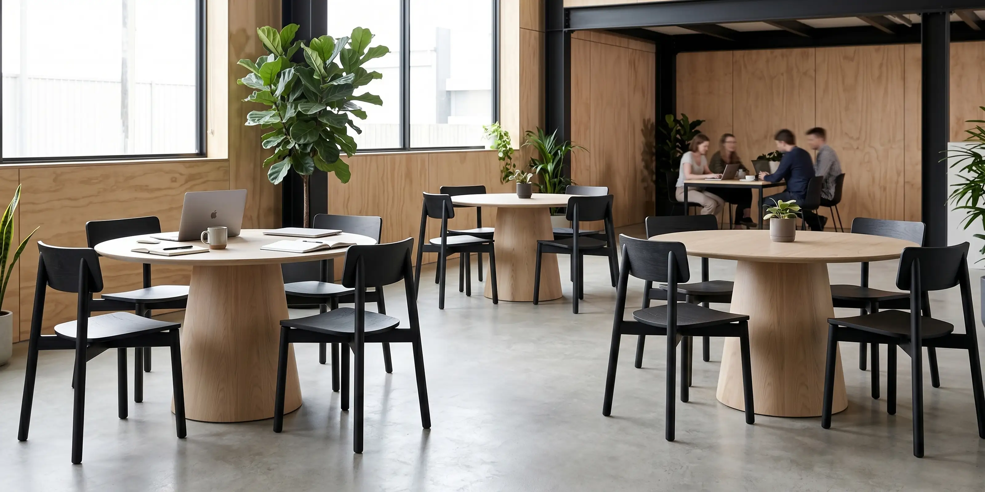 Andi Black Dining Chair in a Workplace