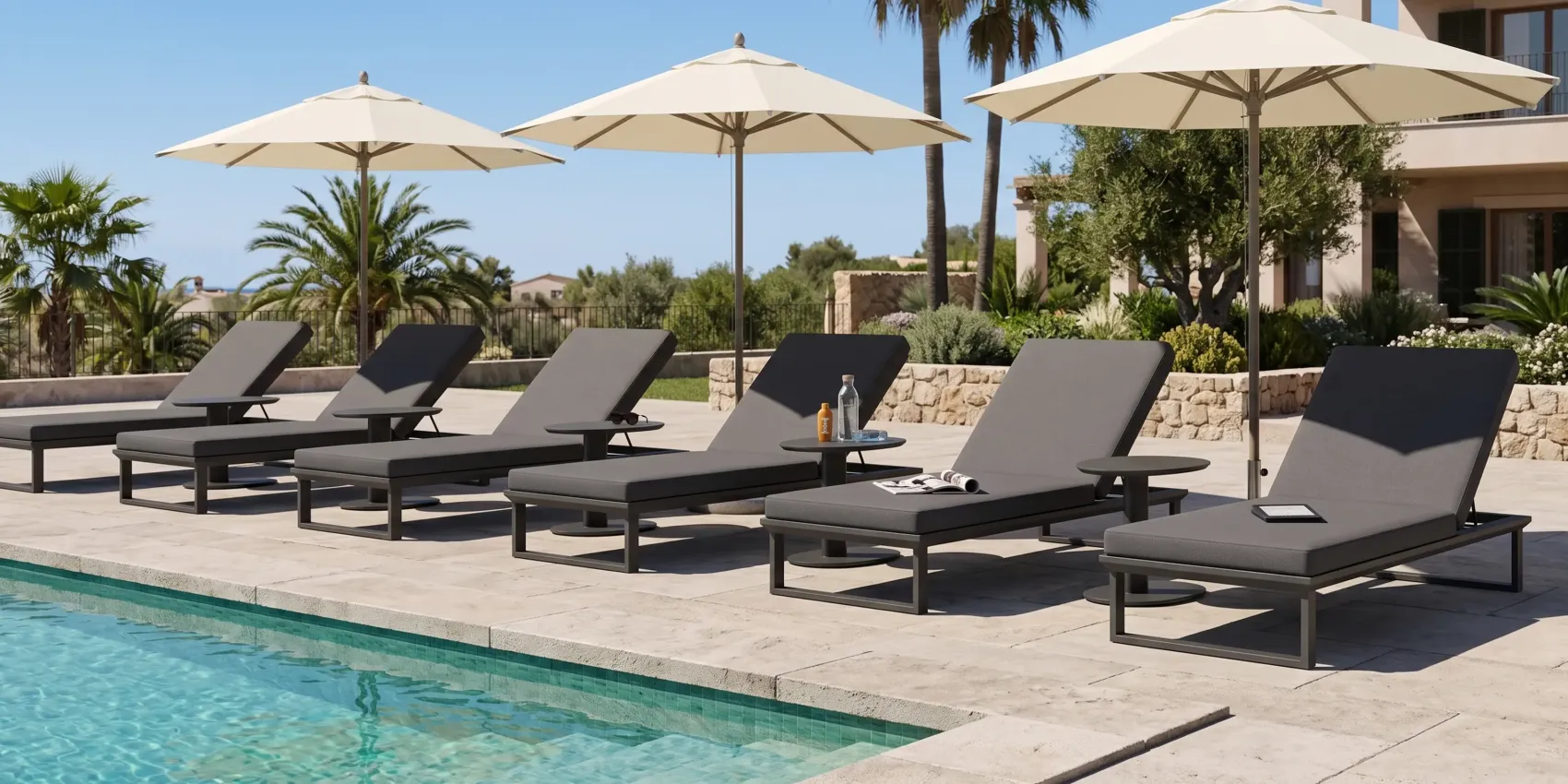 Deck Charcoal Outdoor Side Table