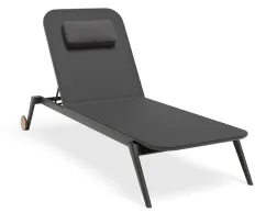 Amalfi Sunlounge Headrest Charcoal Charcoal Magnetic