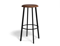 Atlas Barstool Blackframe PU Tan