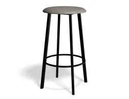 Atlas Kitchenstool Blackframe PU Lightgrey
