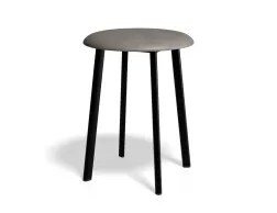 Atlas Lowstool Blackframe PU Grey