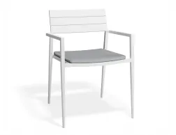 Halki Chaircushion White Lightgrey