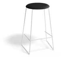 Hugo Barstool 66cm White Frame Storm Grey