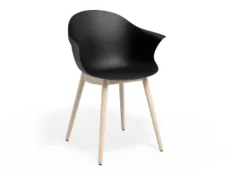Pebble Armchair Blackseat Beechbase