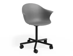 Pebble Armchair Greyseatv2 Swivelcastors