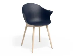 Pebble Armchair Navyseat Beechbase