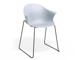 Pebble Armchair Palebluev3seat Sledblack