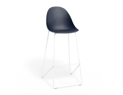 Pebble Barstool Navyseat Whiteframe