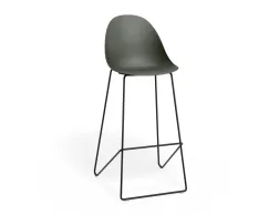 Pebble Barstool Oliveseat Blackframe