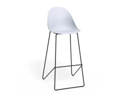 Pebble Barstool Palebluev3seat Blackframe