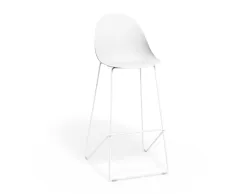 Pebble Barstool Whiteseat Whiteframe