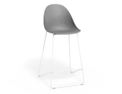 Pebble Kitchenstool Greyseatv2 Whiteframe