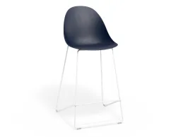 Pebble Kitchenstool Navyseat Whiteframe
