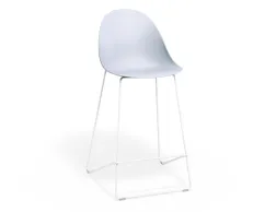 Pebble Kitchenstool Palebluev3seat Whiteframe