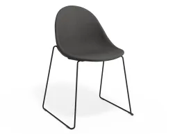 Pebble Chair Greyfabricseat Sledblack
