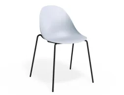 Pebble Chair Palebluev3seat 4postblack
