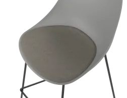 Grey Seat Dark Grey Fabric Cushion