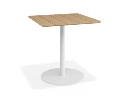 Roku Teakcafetable 75x75 White