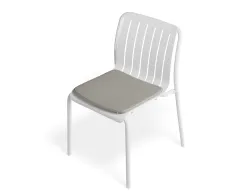 Roku Diningchair White Lightgreypad