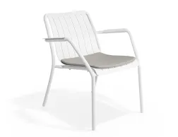 Roku Loungechair Lightgrey White