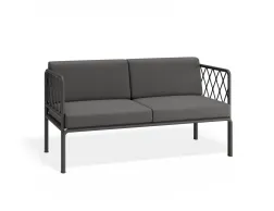 Sevillev2 2seater Charcoalframe Darkgreycushion