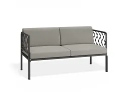 Sevillev2 2seater Charcoalframe Lightgreycushion