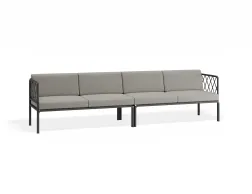 Sevillev2 4seater Charcoalframe Lightgreycushion