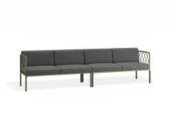 Sevillev2 4seater Greenframe Darkgreycushion