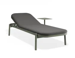 Verano Sunlounge Sidetable Greenframe Darkgreyfabric
