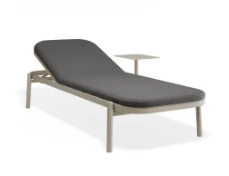 Verano Sunlounge Sidetable Latteframe Darkgreyfabric