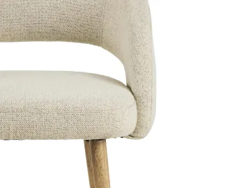 Akito Chair Ivory Cream Close Up