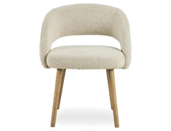Akito Chair Ivory Cream Front
