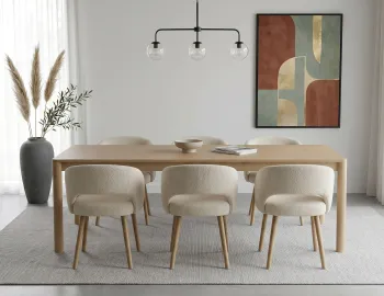 Padded Akito Chair Nordica Large Dining Table