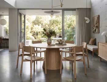 Modern Round Table With Armchairs