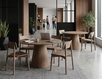 120cm Walnut Setting Andi Chairs