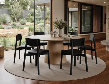 Black Chair At Round Table