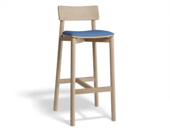 Andi Barstool Pad Ashnatural Bluecorduroy