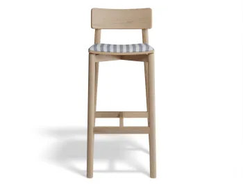 Andi Barstool Pad Ashnatural Bluestripe