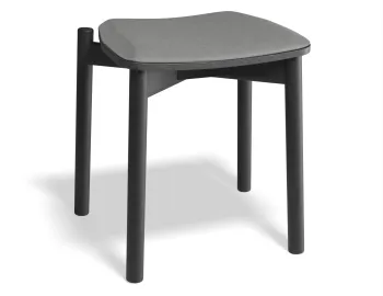 Andi Lowstool Pad Black Lightgreyfabric