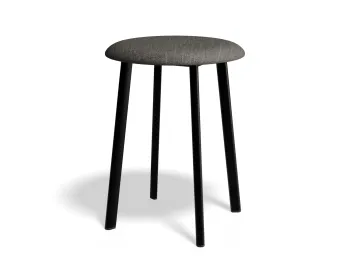 Atlas Lowstool Blackframe Fabric Grey