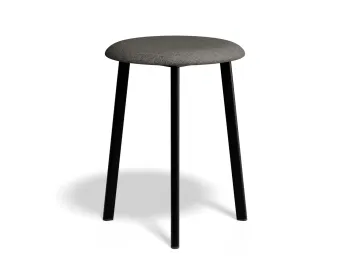 Atlas Lowstool Blackframe Fabric Grey