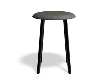 Atlas Lowstool Blackframe Fabric Grey