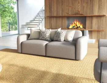 Atticus Oystergrey 3seater
