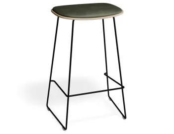 Elvav2 Kitchenstool Padded Ash Black Greenpu